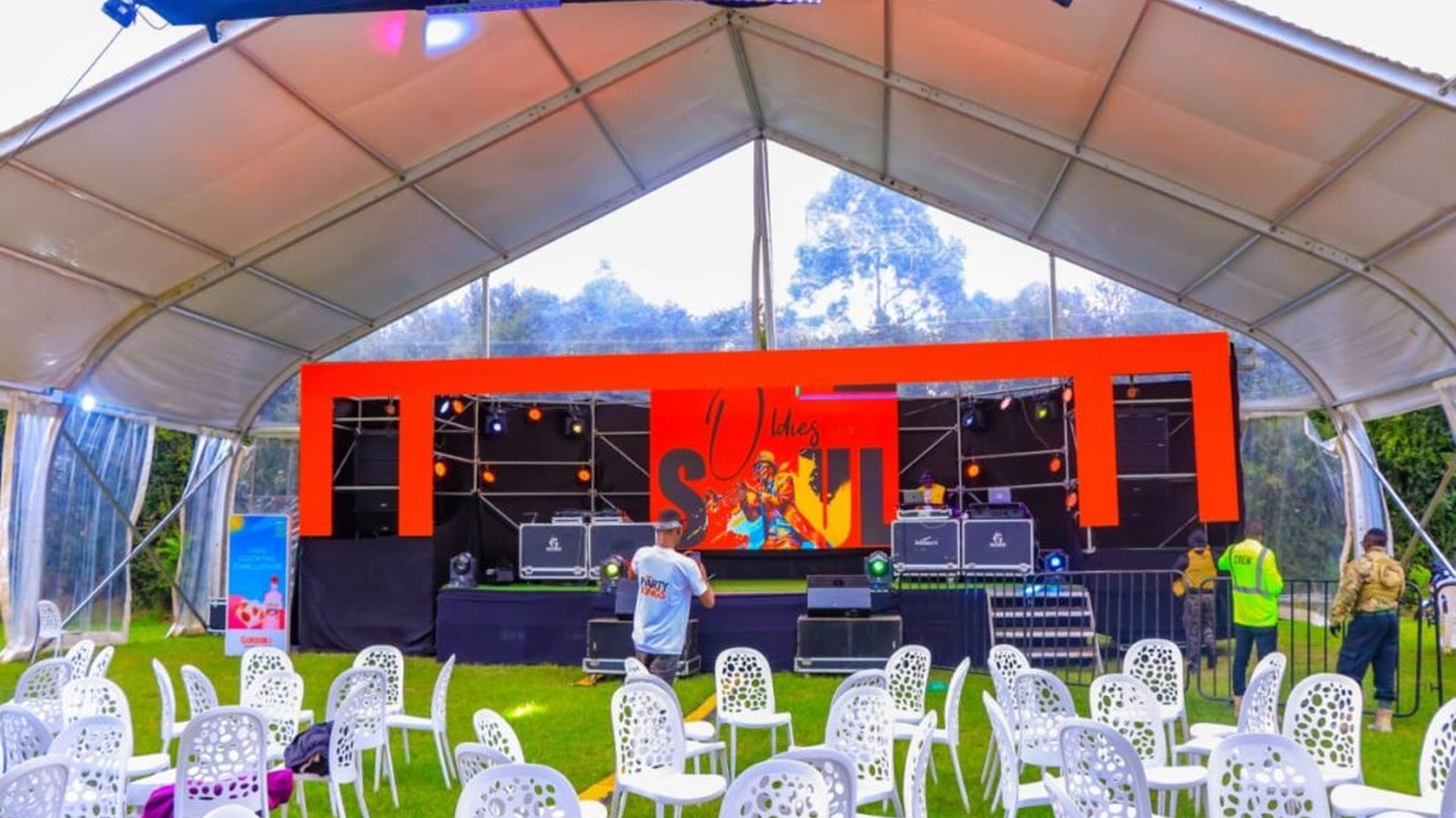 LED screen hire in Kenya for professional events with stage and lighting setup.